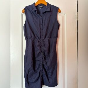 Guess Sleeveless Shirt Dress with Rouging. Size 8